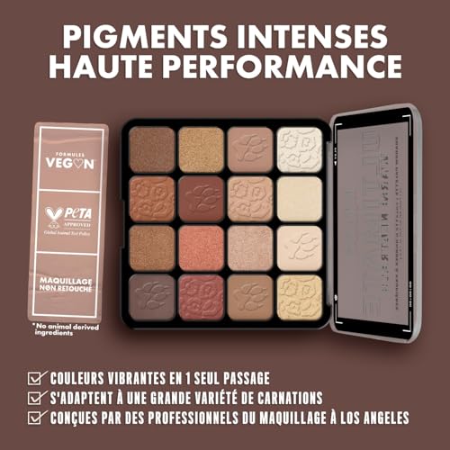 NYX Professional Makeup Palette de Fards à Paupières Ultimate Shadow, 16 couleurs, Finition Intense et Longue Durée, Formule Vegan Sans Ingrédients d'Origine Animale ou Dérivé, Warm Neutrals – vue 3