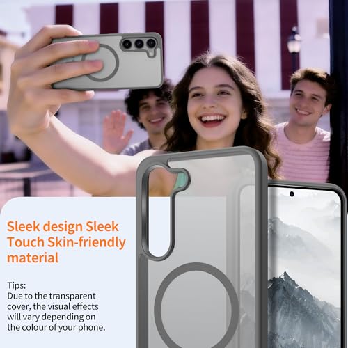 Coque Samsung S23 compatible MagSafe grise Gritup mate - 7