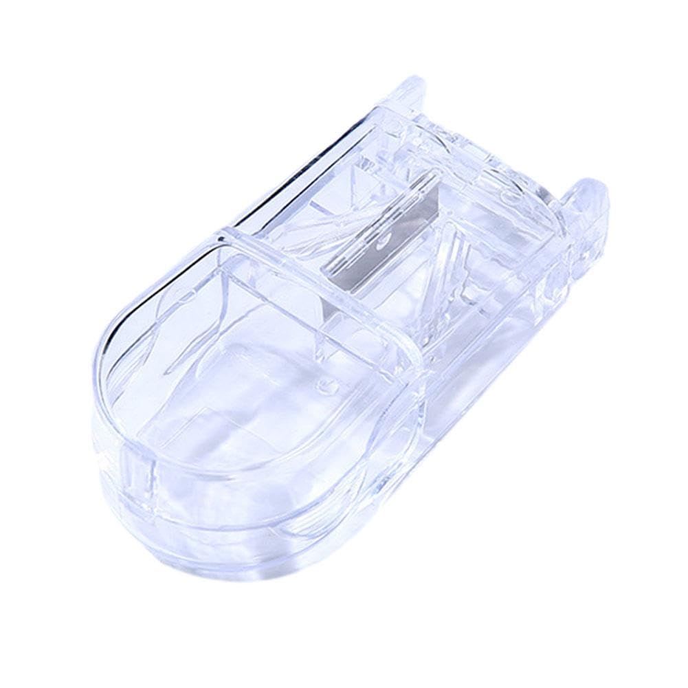 Zohiko White Pill Cutter Box, Medicine Tablet Cutter Tablet Splitter Case, Pill Storage Box Splitter, Small Pills Tablet Storage Splitter Case Medicine Separator Divider Storage Case