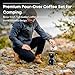 Hemli Pour Over Camp Coffee Maker Set– Vacuum Insulated Mug with Leakproof Lid, Stainless Steel Micro Filter, Scratch-Resistant Finish, Portable Coffee Maker for Camping, Travel & Outdoor Adventures