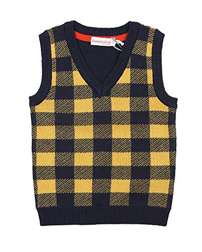Deux par Deux Boys' Plaid Vest Off Road, Sizes 18M-6