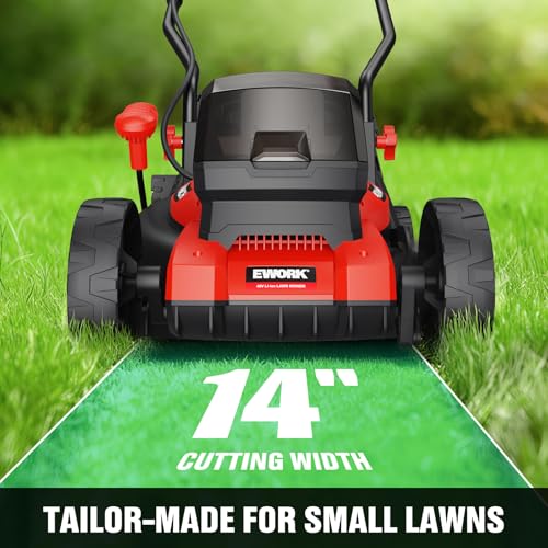EWORK 40V 14" Cordless Lawn Mower with 2 x 4.0Ah Batteries & Fast Charger - Image 2