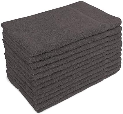 Altima Plus Bleach Safe Salon Towels, Charcoal Grey, Pack of 12