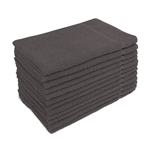 Altima Plus Bleach Safe Salon Towels, Charcoal Grey, Pack of 12