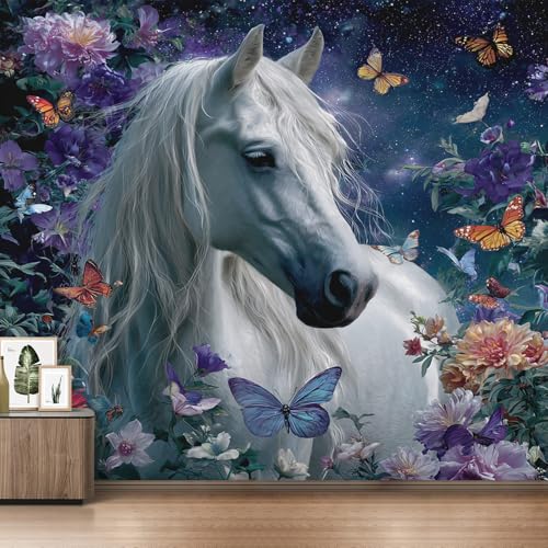 Papier Peint Intissé Cheval pour Masquer les Défauts des Murs - 2