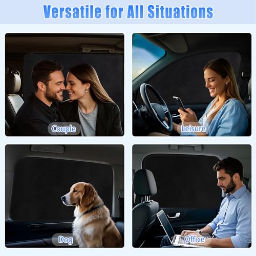 image for ZATOOTO Suede Car Window Shades 4PCS - Car Window Covers for Ultimate 