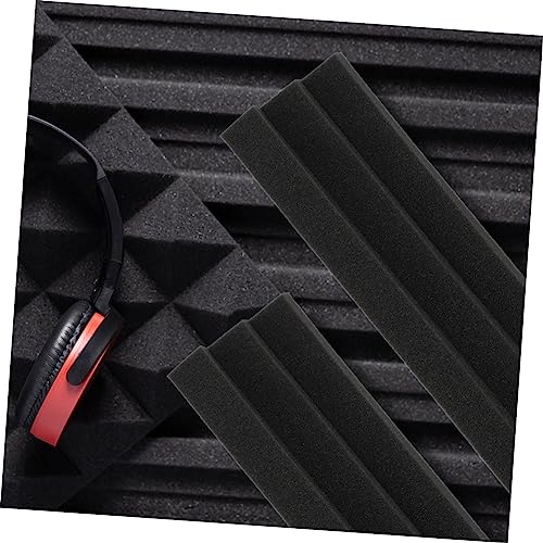 VANZACK 4 piezas paneles acústicos de esponja de alta densidad para absorción de sonido, paneles en forma de cuña para estudios de grabación, oficinas y hogares, color negro miniatura 6