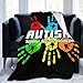 Produktbild HDAXIA Fleece Throw Blanket Support Educate Advocate Au.Ti.Sm-Super Soft Flanell Leichtes warmes Schlafsofa Blanket Throw für Kinder/Erwachsene 60"X50