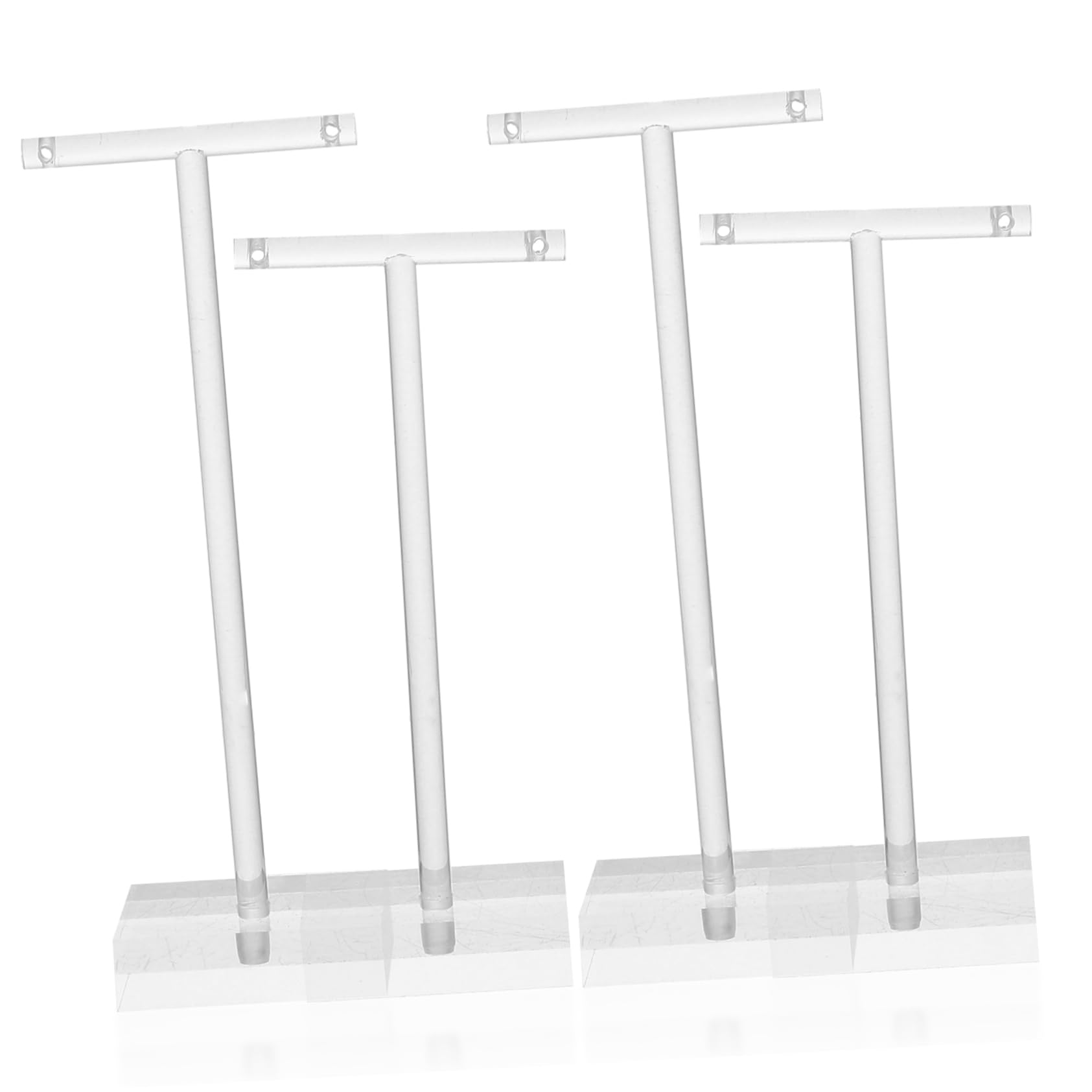 ABOOFAN 6pezzi Supporto per Orecchini e Accessori Acrilico Trasparente Espositore T-Shape per Gioielli per Negozio e Uso Personale