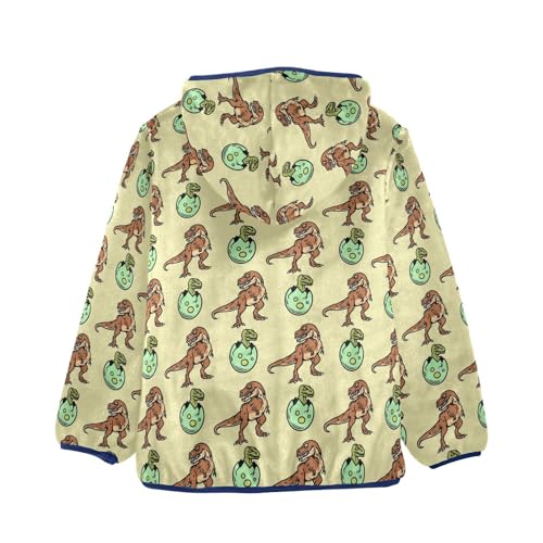 Dinosaurs Toddler Fleece Jacket Baby Boys Hooded Zipper Long Sleeve Thick Warm Outerwear 3-10 Years2