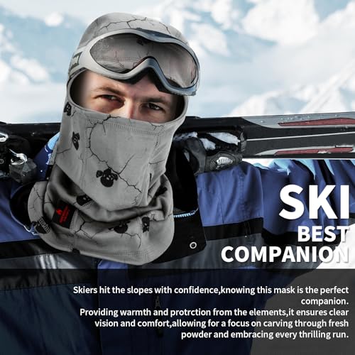 Image of FR Face Mask for Men - Fire Resistant Balaclava Welding Head Cover, 100% Cotton Full Face Hood & Neck Protector