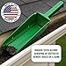 Gutter Cleaning Scoop - Water Exits Thru The Grid So You Only Pick Up Debris and Leaves (Green)