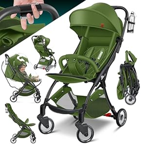 KIDIZ Premium Kinderbuggy Khaki 360° Räder