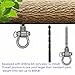 WWFFEN 2 Bearing Swing Hangers Permanent Anti Rust Heavy Duty 180° Swing, 1500 lb Capacity sandbag Yoga Swing Hammock Chair