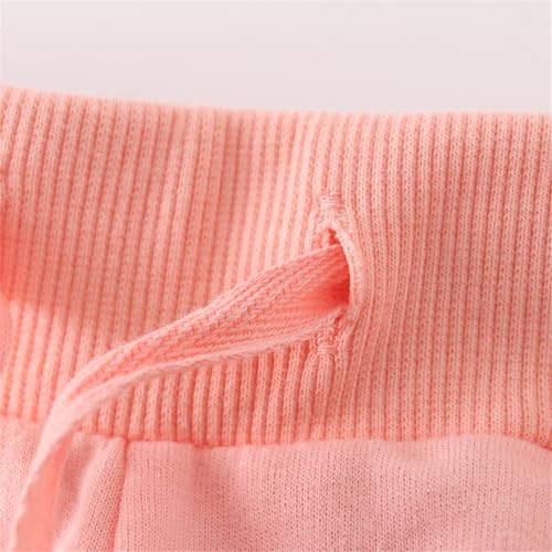 Girls Soft Elastic Waist Sweatpants Solid Casual Athletic Joggers Toddler Fall 𝐃rawstring Sport Pants with Pokets2