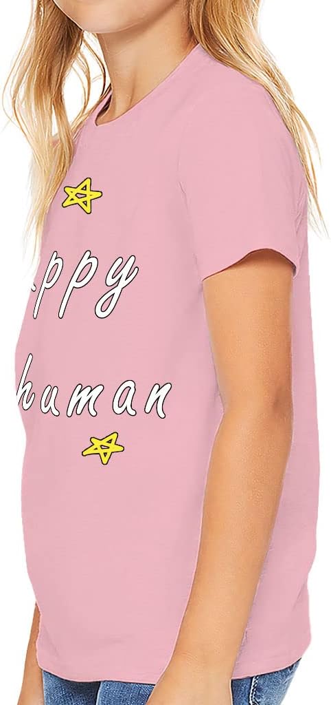 Happy Human Kids' T-Shirt - Unique T-Shirt - Word Art Tee Shirt for Kids