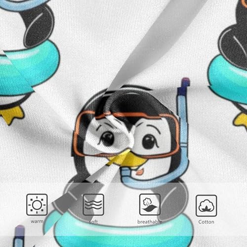 Cute Penguins White Panties Little Girl Girls Underwear Toddlers Cotton Bright Kids Briefs Undies 2t3