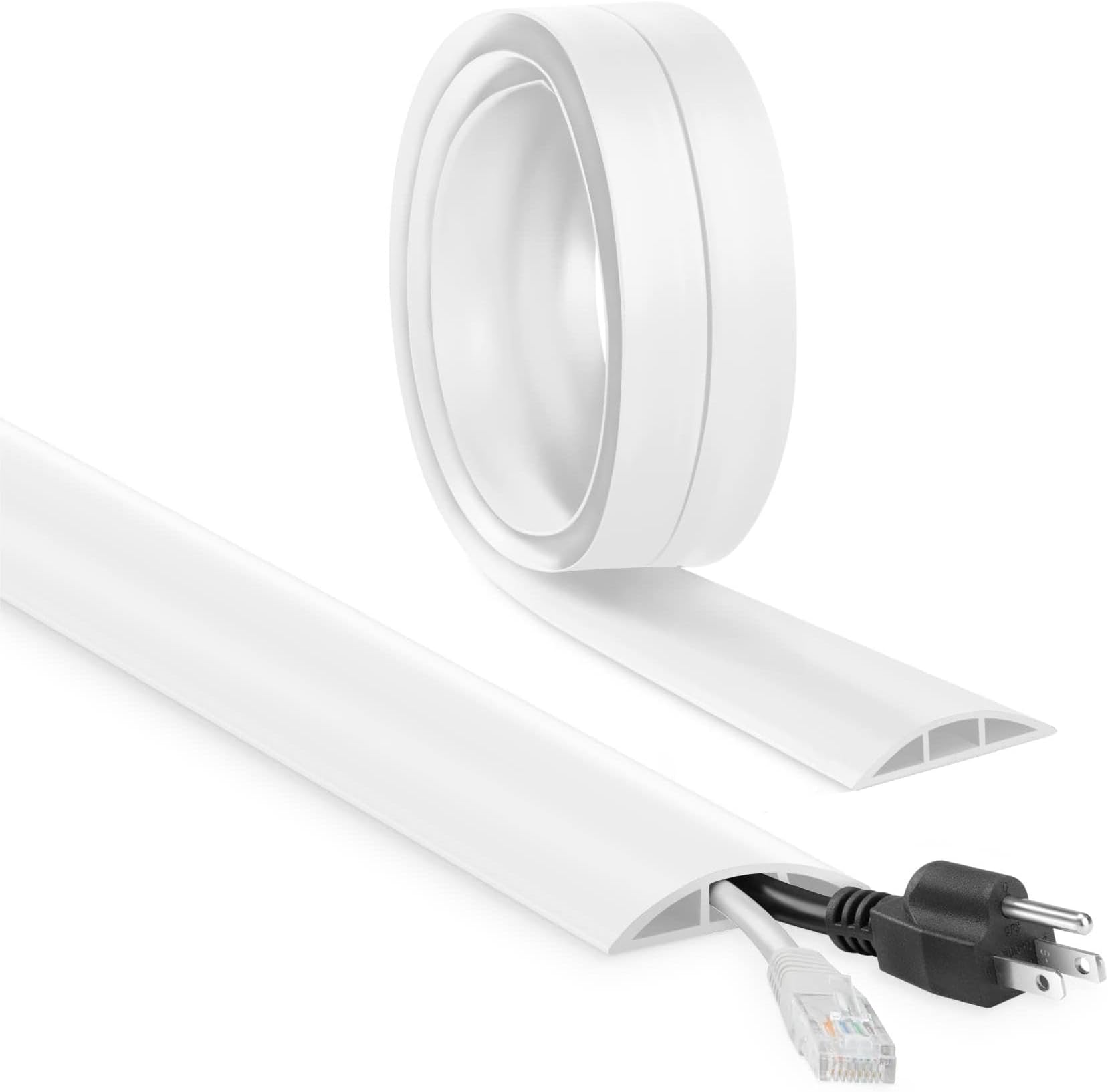 Spirale Flexible Pour Câbles Et Pince – Protège Et Range Vos Fils (Blanc, 2m)