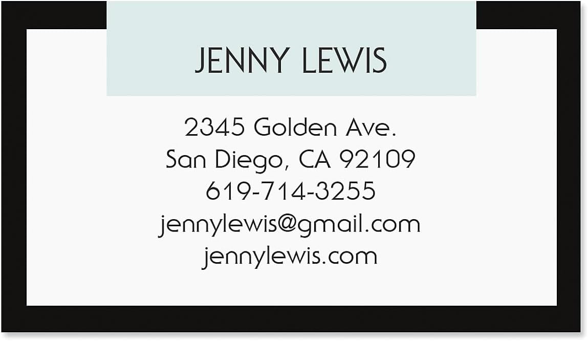 Colorful Images White-Grey-Black Personalized Business Cards - 2" x 3 1/2", 250 Double Sided Custom Card Set Printed on Heavy 80# Cover Paper Stock, Opaque Matte Finish