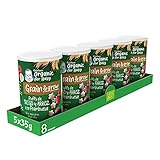 Horneados; no fritos Gerber Organic Trigo y Arroz con Frambuesa 35 g - Pack de 5