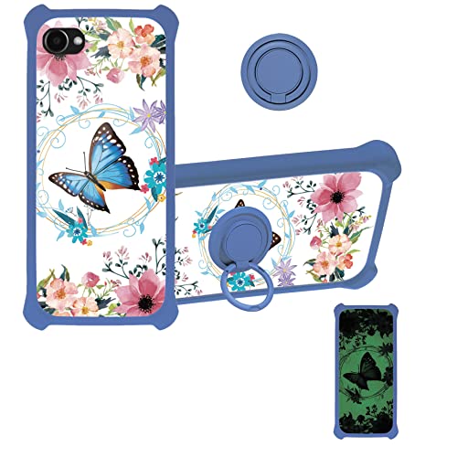 Jioeuinly Orbic Joy Case Compatible With Orbic Joy 4G Phone Case Verizon Prepaid Rc608L Cover [Hard Pc + Soft Silicone] [360 Metal Ring Support][Luminous Effect] Ygl-Lhd #TOP19