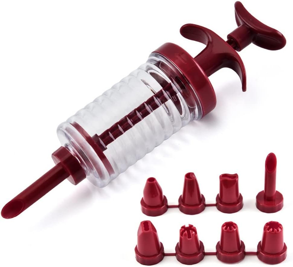 2 Styles Cake Cream Decorating Gun Set Nozzles Flower Piece Suit Pastry Cookie Syringe Muffin Dessert Extruder Kitchen Tools(Style 2)