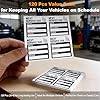 Static Cling Oil Change Stickers for Windshield, 120 Pcs 2x2 Inches No Glue No Residue Clear Next Service Due Reminder Labels for Car Window, Upgraded Transparent Removable Auto Maintenance Sticker #4