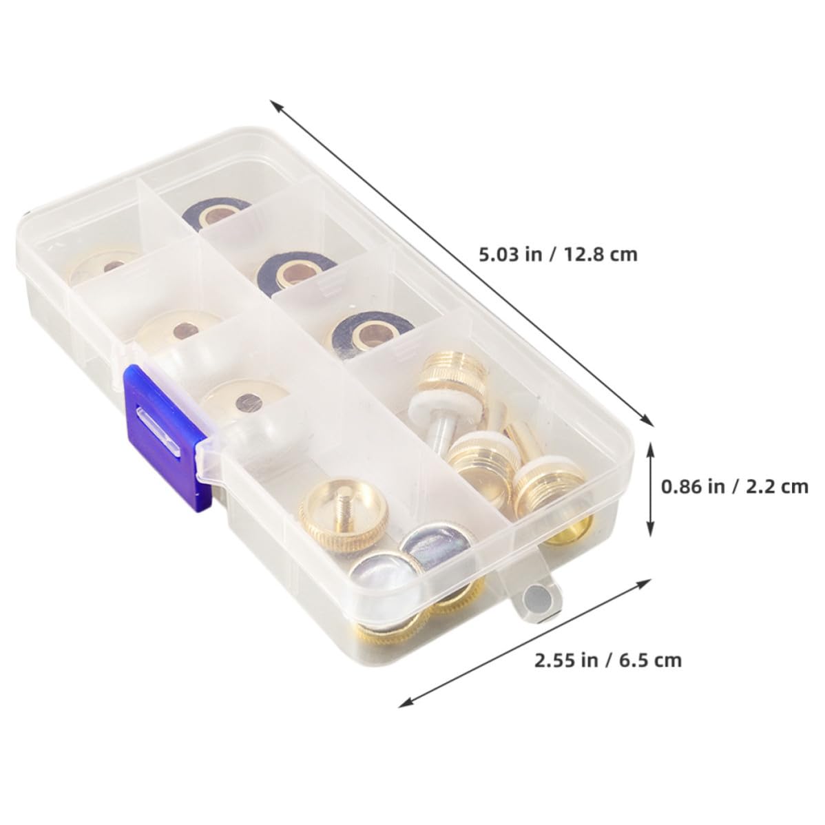 iplusmile Set de 12 Botones de Pistón Dorados para Trompeta Cubiertas de Concha Abulón, Accesorios Metálicos para Mejorar la Precisión y Fluidez Interpretación Musical
