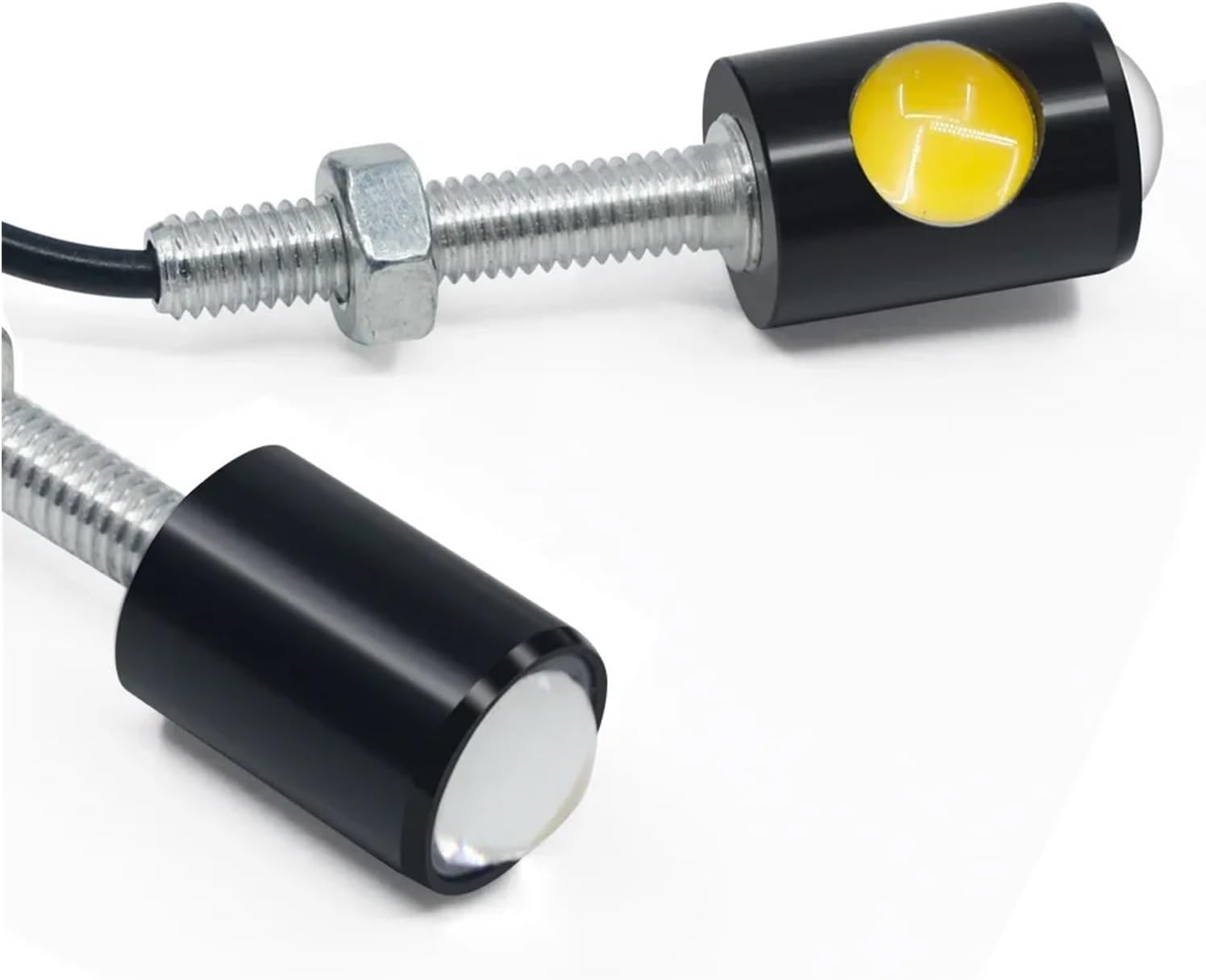 1Pairs Universal Motorcycle Signal Lamp Car LED Number License Plate Light Bright Eagle Eye Shape Bulb Turn Indicator