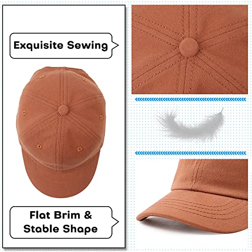 Plain Toddler Baseball Hat Unisex Cotton Kids Trucker Hat Adjustable Baby Boys Sun Caps Girls Baseball Cap 1-5Y (52Cm(2-5Y), Caramel) #TOP3