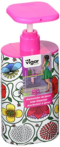 VIGAR Dosificador de jabón, Multicolor, ABS, Azul, Blanco, Rojo, Estampado Frida, Centimeters