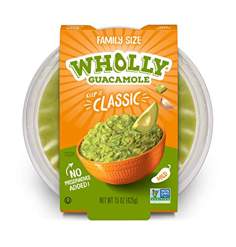 Wholly Guacamole Classic Guacamole Bowls - 15 Oz of Delicious Avocado Dip