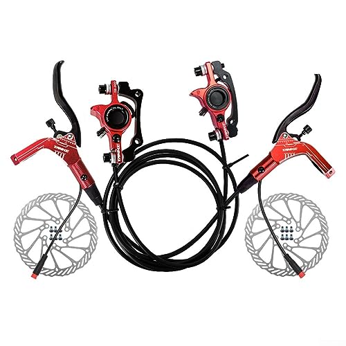 Scheibenbremse für Rotor, Fahrrad Hydraulische Scheibenbremse Set, Fahrrad Bremsen Set, Elektrofahrrad Cut Off Bremshebel mit für Rotor, Rot Scheibenbremse für Rotor, Fahrrad Hydraulische Scheibenbremse Set, Fahrrad Bremsen Set, Elektrofahrrad Cut Off Bremshebel mit für Rotor, Rot