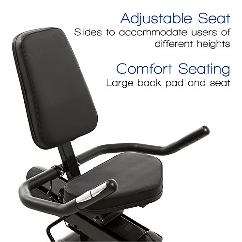 XTERRA Fitness SB250 Recumbent Bike, Black - Thumbnail 3