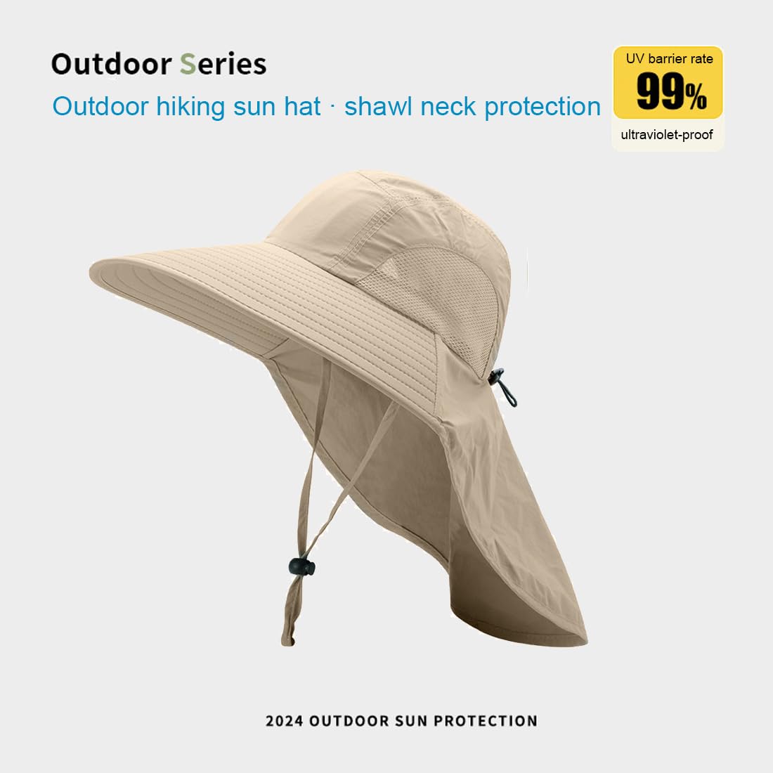Sonnenhut Herren Damen,Safari Hat,Tropenhut Herren,Sonnenschutz Hut,UPF 50+ Outdoor UV Summer Cap mit Nackenschutz,Nackenschutz Sonne,Atmungsaktiv Verstellbar,Nackenschutz Sonne,Kühlkappe