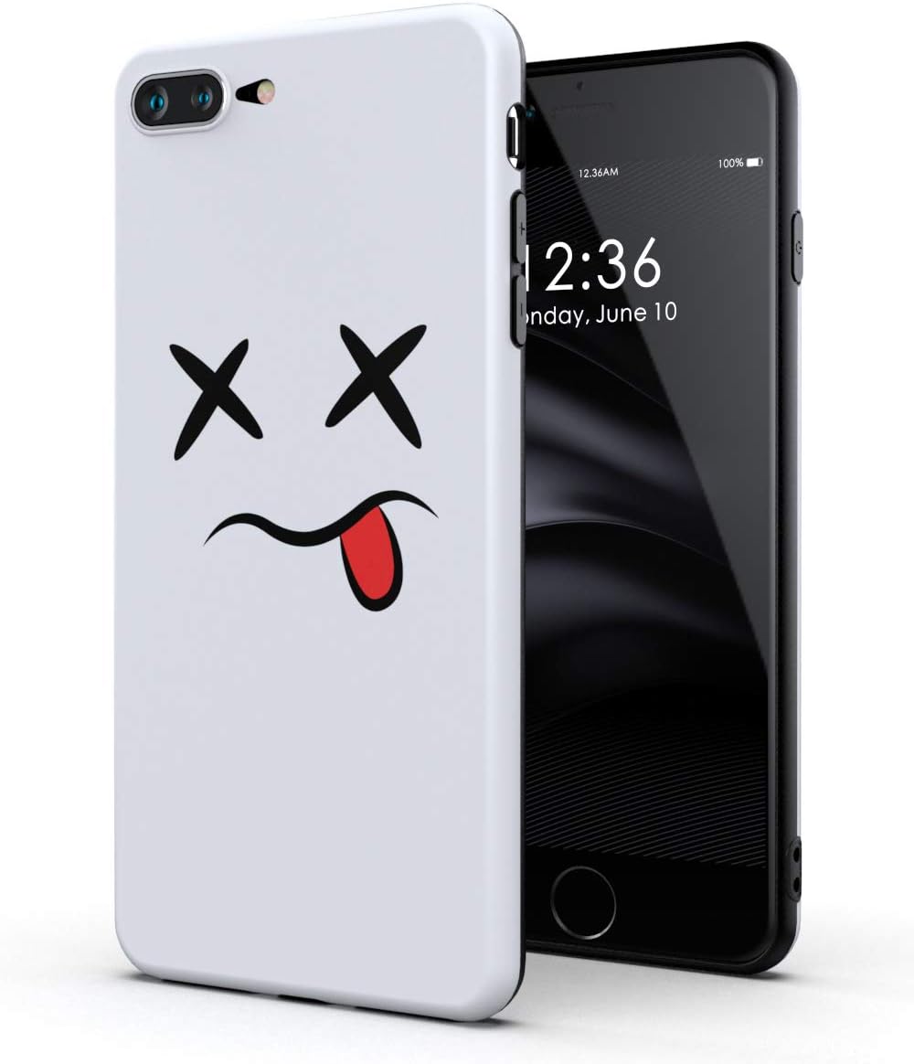 Attract Iphone 7plus 8plus ケース デザイン5個 キャラクター 絵文字 かっこいい かわいい アニメ おもしろ Tpu アイフォンケース 傷防止 スリム軽量 レンズ保護 耐衝撃 指紋防止 アイフォン ソフトケース カバー 専用 Case スマホケース Iphone 7plus 8plus 白 Faz