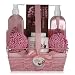 Easter Spa Gift Basket in Cherry Blossom Fragrance - 8 Piece Bath Set Includes Shower Gel, Bubble Bath, Bath Salt, Body Lotion & More! Great Wedding, Anniversary, Birthday or Graduation Gift for Women