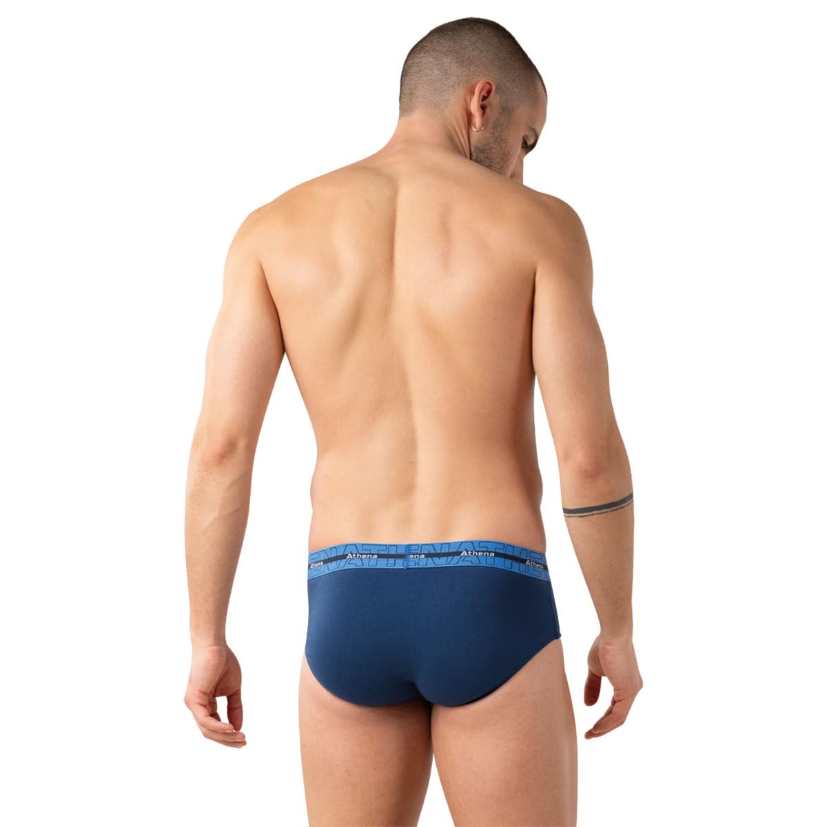 Athena - Lot de 3 Slips Homme Full Stretch - Slips Coton - Hyper Extensibles, Respirants - Coupe Ergonomique, Confort et Maintien - Label OEKO-TEX® standard 100