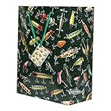 River's Edge Antique Fishing Lures Design Gift Bag, Medium/10 x 13 x 5-Inch