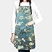 Vincent Van Gogh Blossoming Almond Tree Delantal de Cocina para Adultos con 2 Bolsillos Corbatas Ajustables Impermeable Babero de Chef Ajuste para cocinar Hornear Dibujo BBQ para Mujeres Hombres