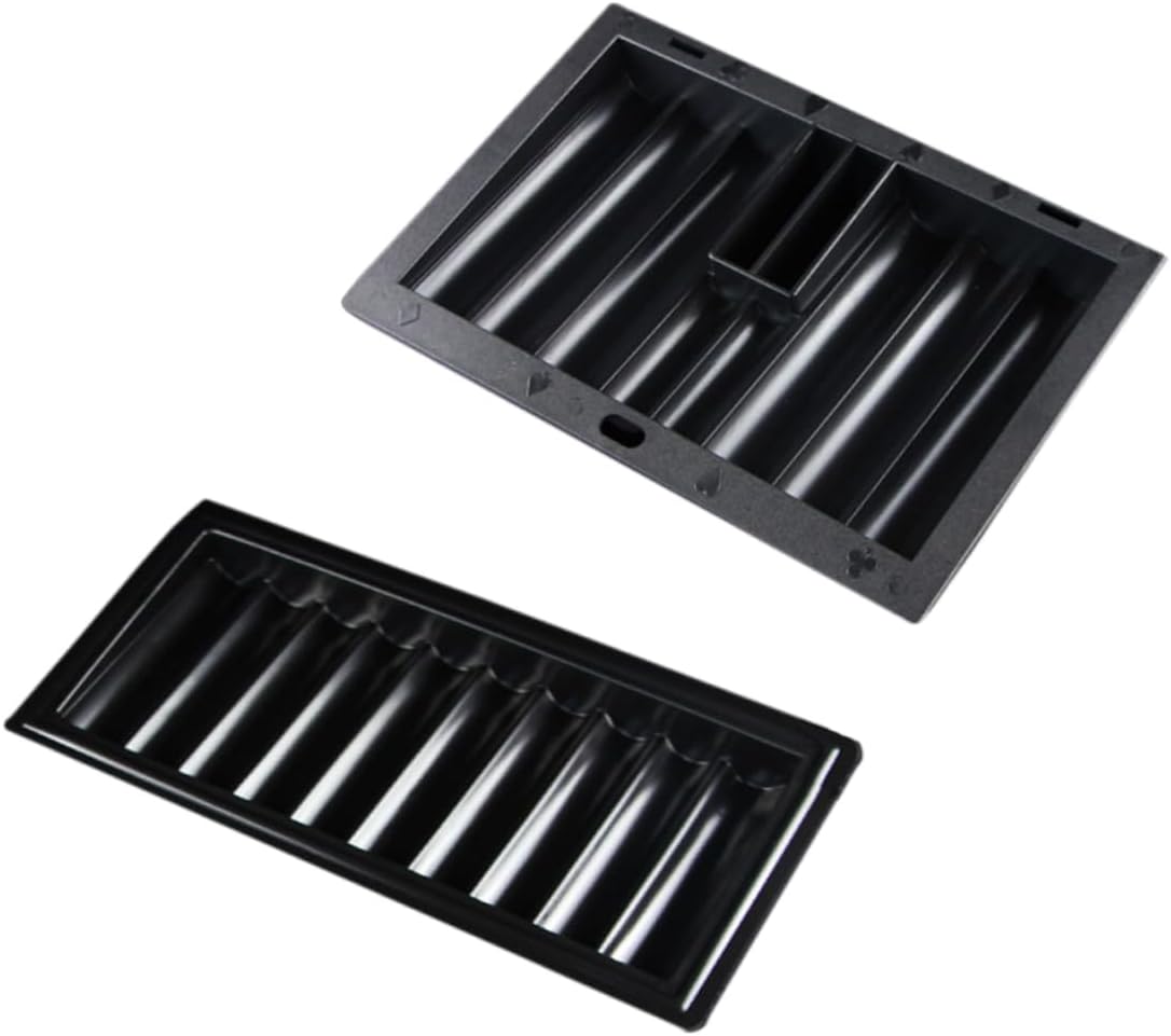 Sosoport 2Pcs Poker Chip Storage Tray Plastic Table Chip Holder for Gaming Organize and Tidy Your Tabletop for Chips Easy to Use and Clean