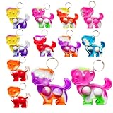 Roaqua 20 Packs Dog Puppy Backpack Keychain Mini pop Fidget for Students Gifts and Dog Party Favors,Students Bubble Prize for Kids