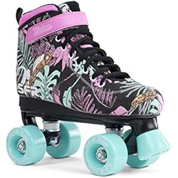 Patines Quad Baratos SFR Vision Ii Patines, Unisex Niños, Rosa (Floral), 39.5 EU