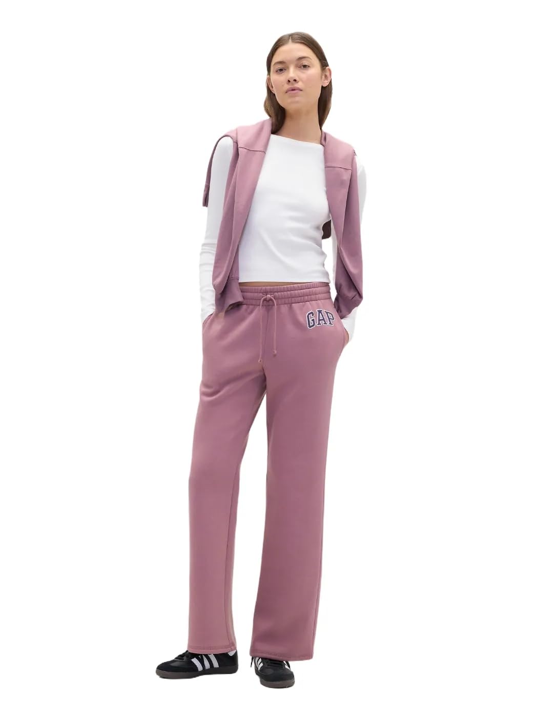 GAP Women's Heritage Boot Cut Jogger, Wispy Mauve 902, XL