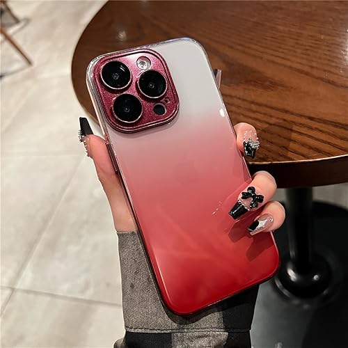 Protection d'objectif en métal pour iPhone 12 Pro avec étui dégradé de paillettes