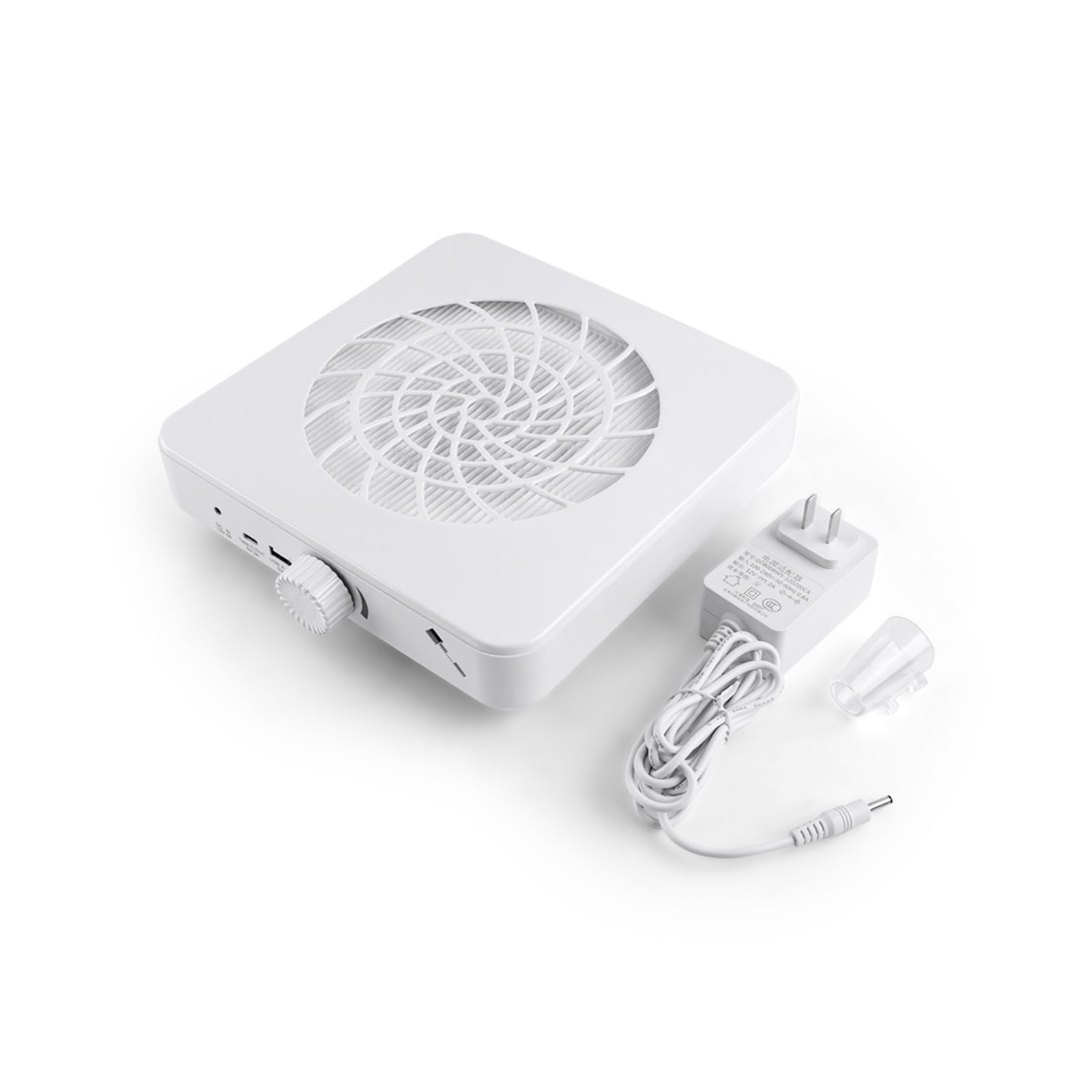 Motore Brushless Potente 48W Forte Aspirazione Collettore di Polveri for Unghie Aspirapolvere 3500RPM Una la Strumenti for Salone for La Pulizia Per il soggiorno o a casa(White)