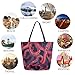 ZzWwR Fashion Red Tentacles Of Octopus Extra Large Canvas Gym Shoulder Tote,Durable Reusable Daily Top Handle Bag for Mens Womens Yoga Weekender Picnic Beach Travel Market Shopping