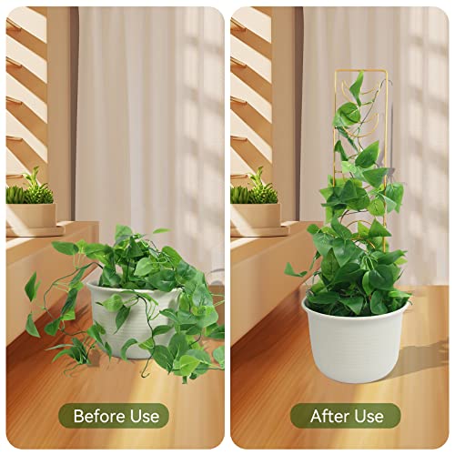 Trellis For Climbing Plants Indoor, Zoutog 25 Inch Metal Trellis For Potted Plants, 4 Pack Plant Support With Clips & Plant Ties For Climbing Plants, Black #TOP3