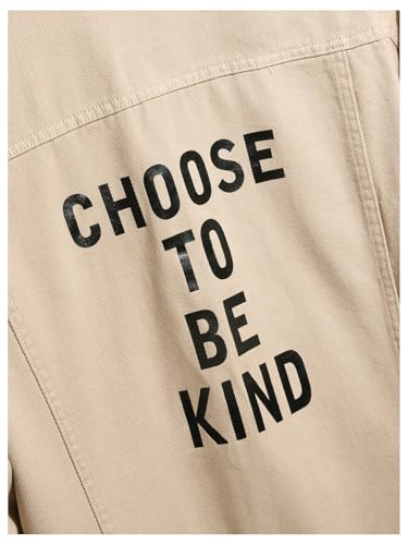 Image of SOLY HUX Men's Denim Jacket Letter Graphic Button Down Flap Pocket Long Sleeve Streetwear Jacket