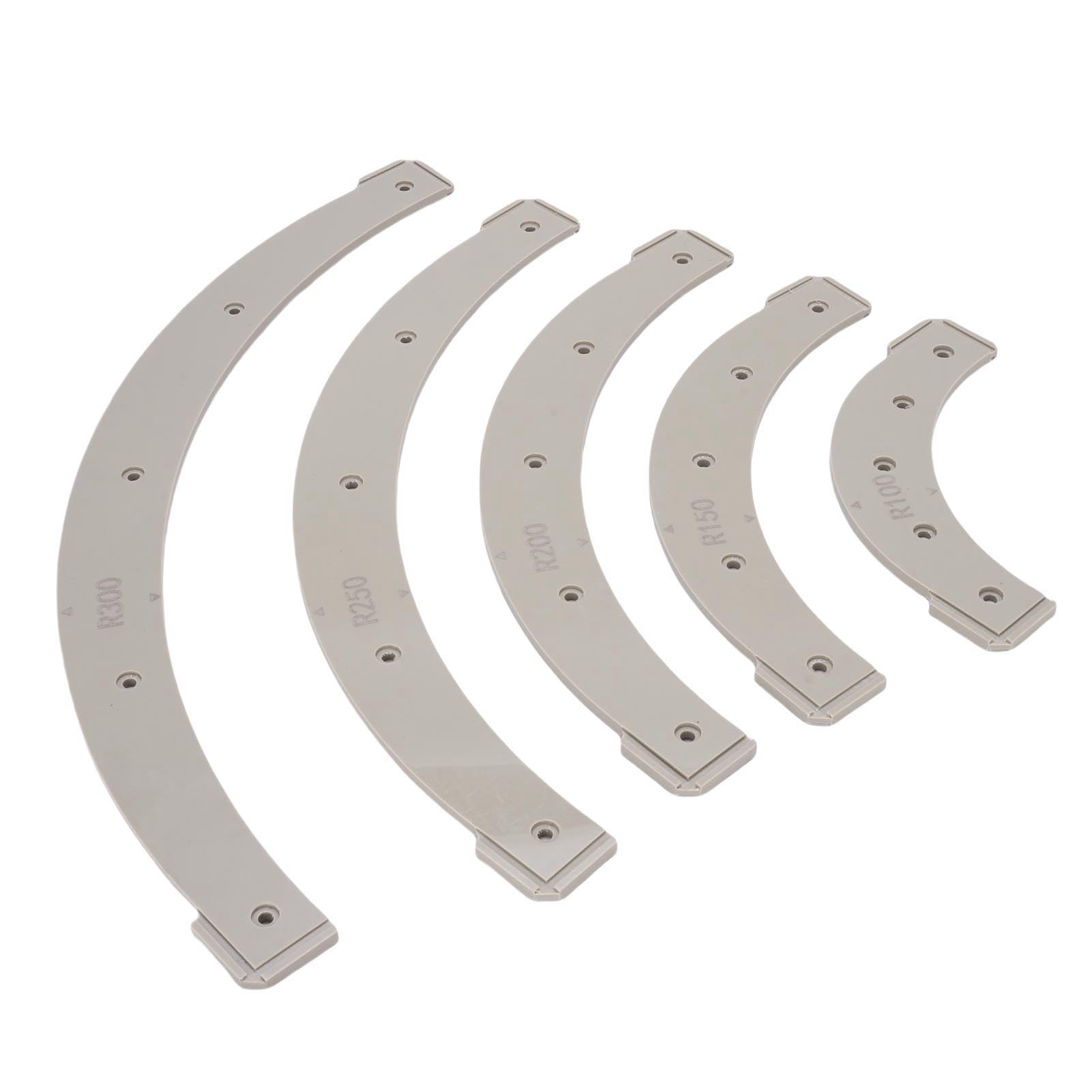 Zunate Set di Modelli per Angoli per la Lavorazione del Legno |Dispositivo per Fresatura a 5 Pezzi con Raggi Rimovibili R100 R150 R200 R250 R300 per Taglio Ad